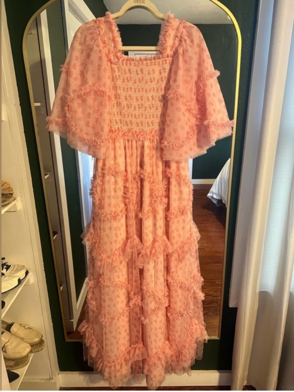 JessaKae Pink Ruffle Tiered Maxi Dress